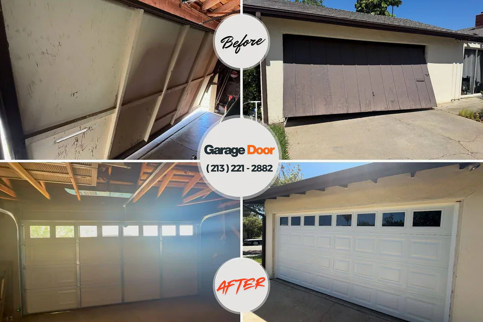 Before and after: garage door repair 62274